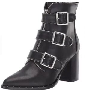 Steve Madden Hattie Leather Buckle Ankle Boots